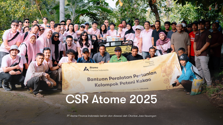 PT Atome Finance Indonesia (“Atome”) Dukung Produktivitas Petani Kakao Lombok Utara Melalui Bantuan Peralatan dan Literasi Keuangan
